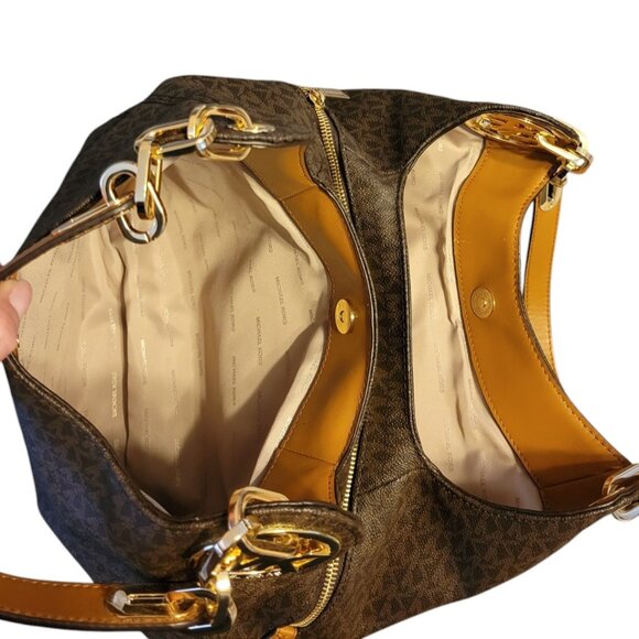 Michael Kors Fulton Large Logo Shoulder Bag NWT - Picture 4 of 9